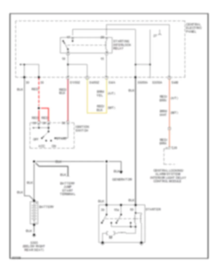 Starting Wiring Diagram for Audi A6 1996