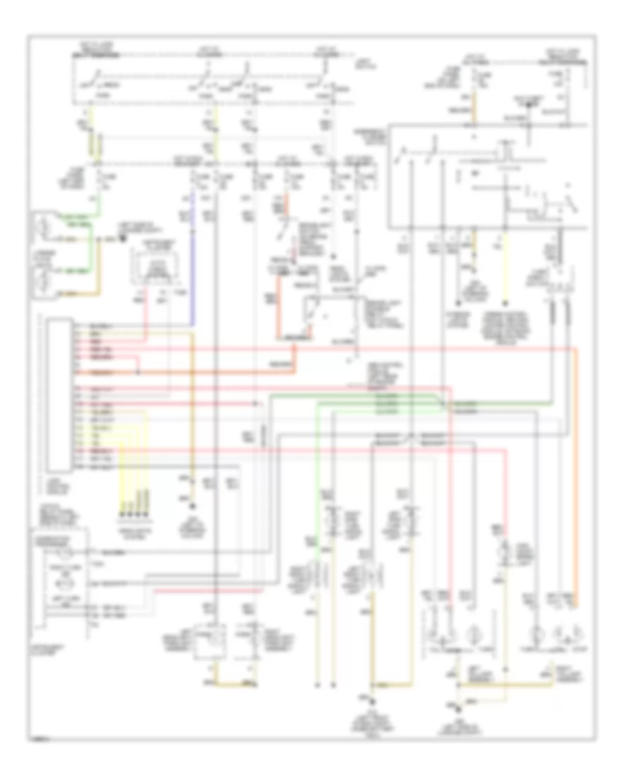 Exterior Lamps Wiring Diagram, with DRL, with Driver Information Center for Audi TT 2002