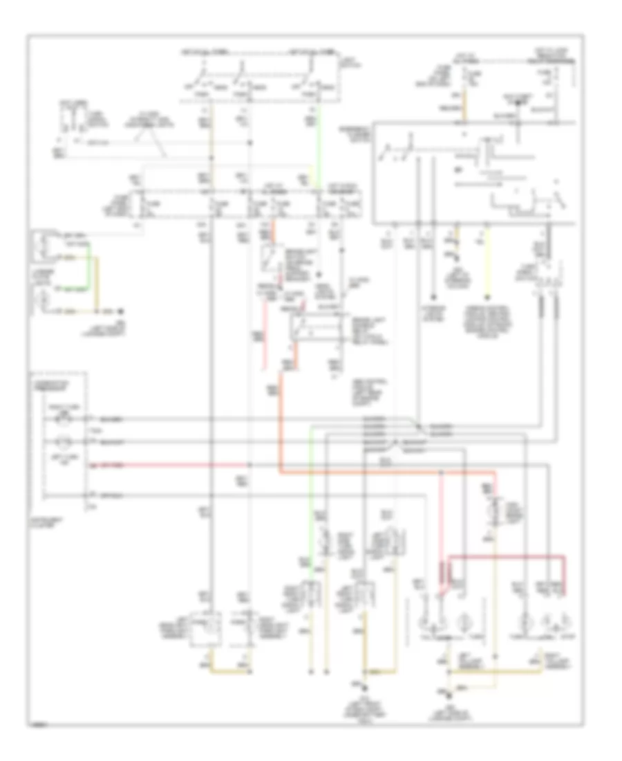 Exterior Lamps Wiring Diagram, without DRL, without Driver Information Center for Audi TT 2002