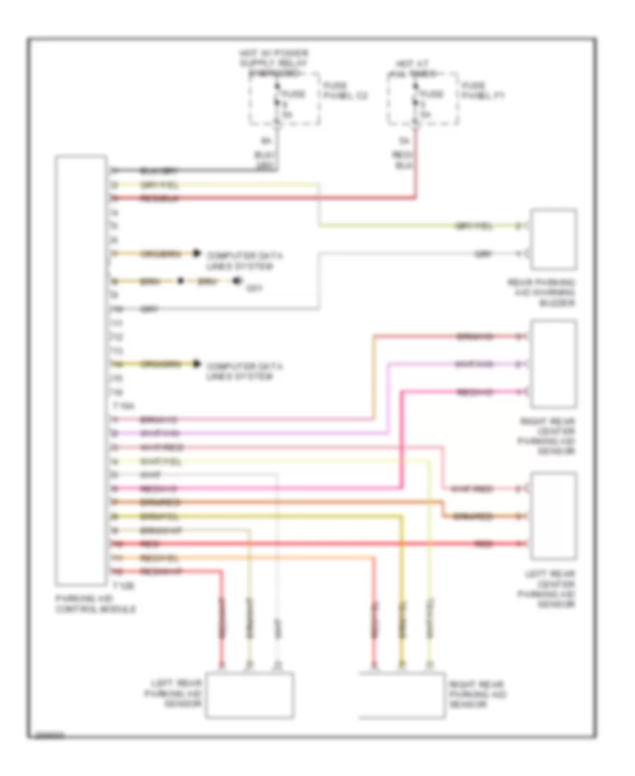 Parking Assistant Wiring Diagram for Audi Q7 4.2 2007