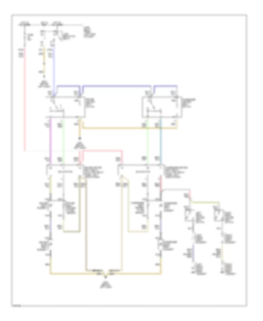 Heated Seats Wiring Diagram for Audi 100 1990