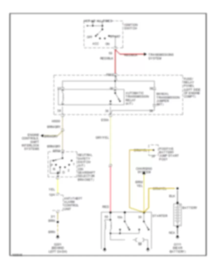 Starting Wiring Diagram for Audi 100 1990