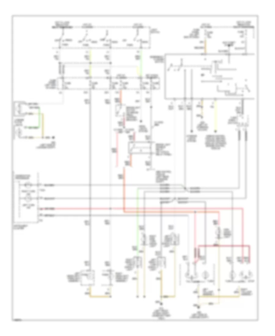 Exterior Lamps Wiring Diagram with DRL without Driver Information Center for Audi TT Quattro 2002
