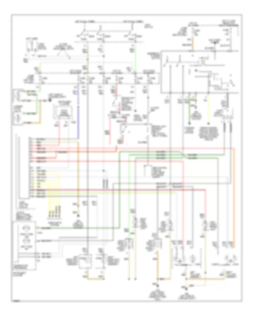 Exterior Lamps Wiring Diagram without DRL with Driver Information Center for Audi TT Quattro 2002