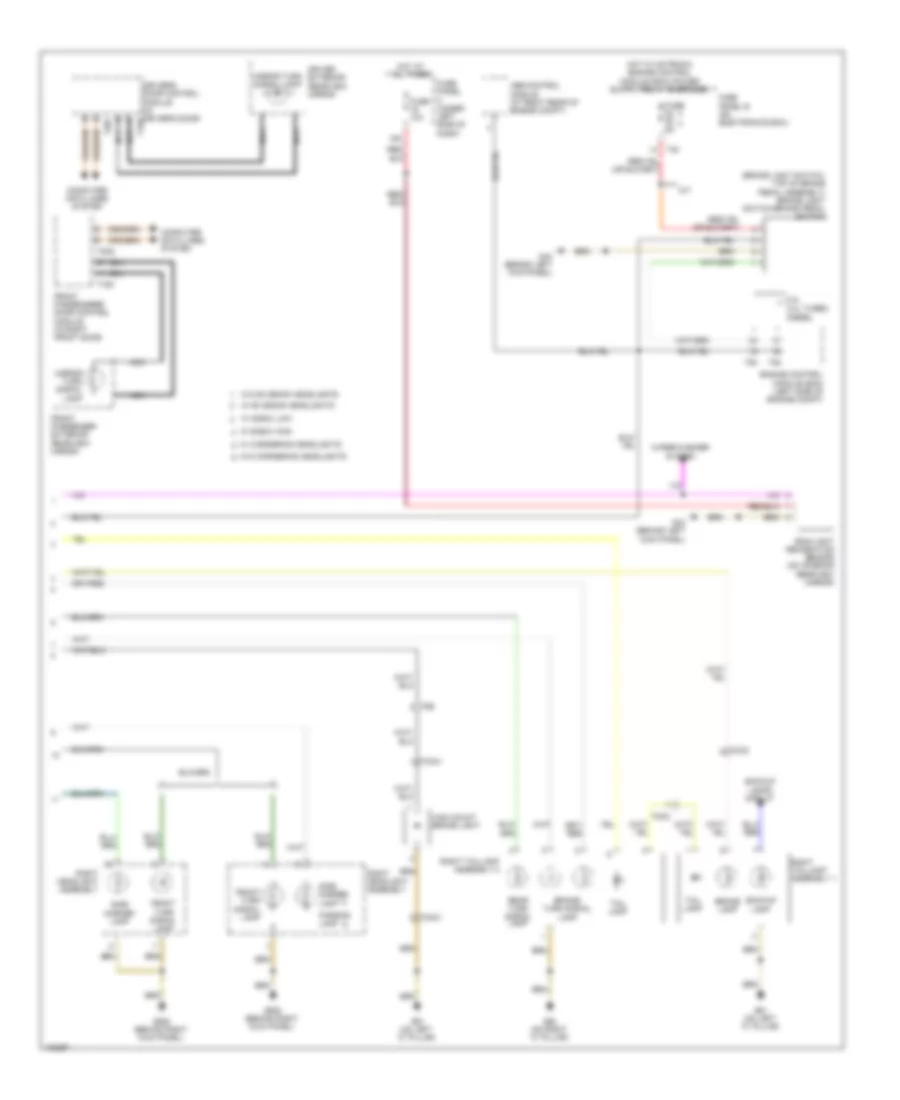 Exterior Lamps Wiring Diagram 2 of 2 for Audi A3 Premium 2013