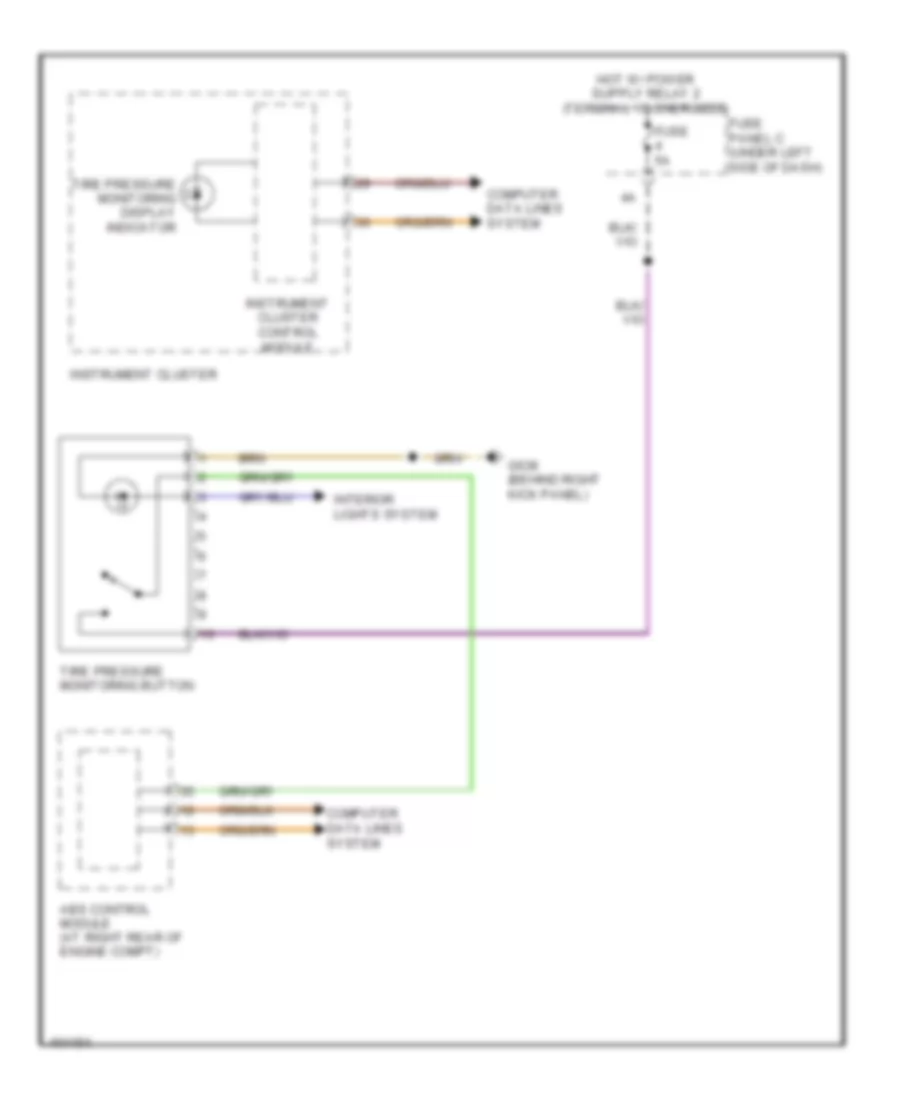 Tire Pressure Monitoring Wiring Diagram for Audi A3 Premium 2013