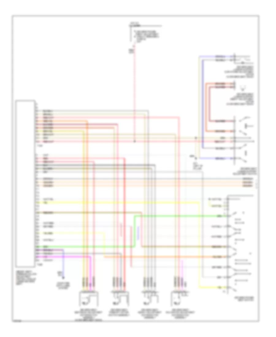 Memory Systems Wiring Diagram 1 of 2 for Audi RS 4 2007