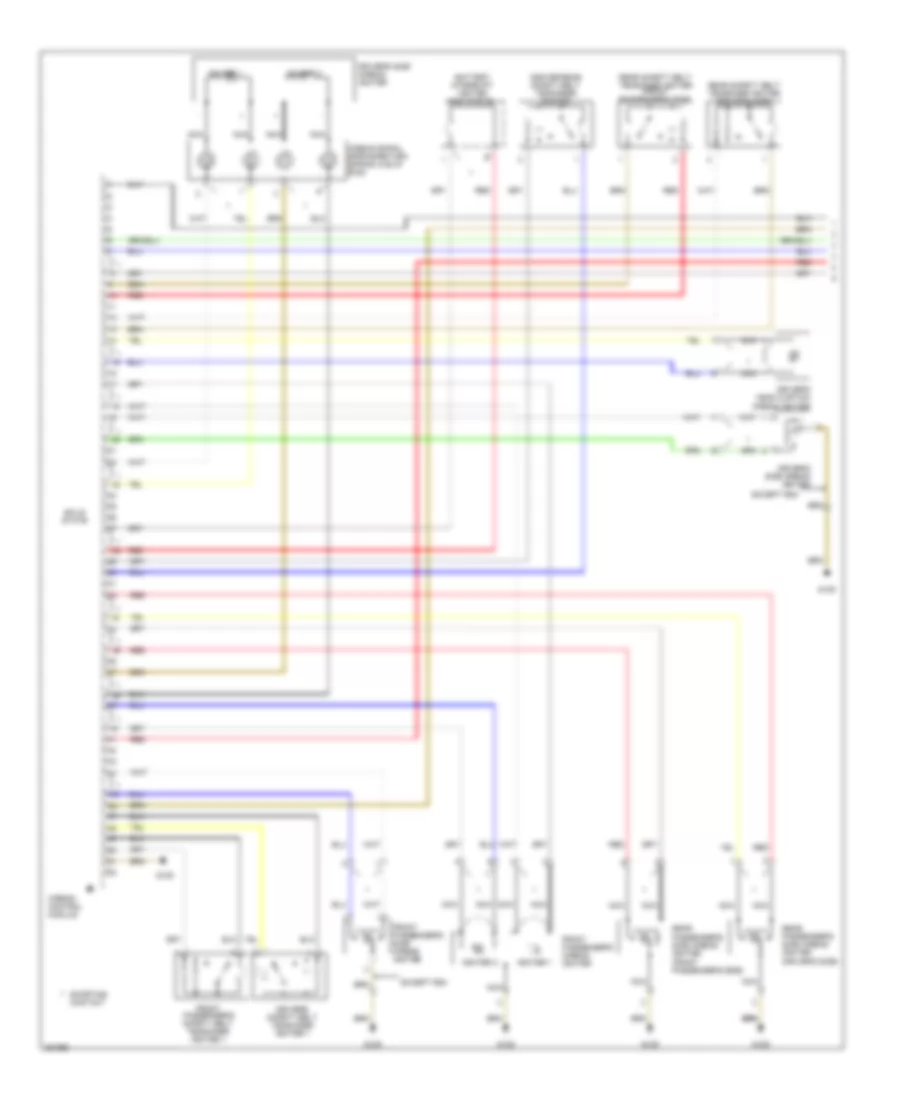 Supplemental Restraints Wiring Diagram 1 of 2 for Audi RS 4 2007