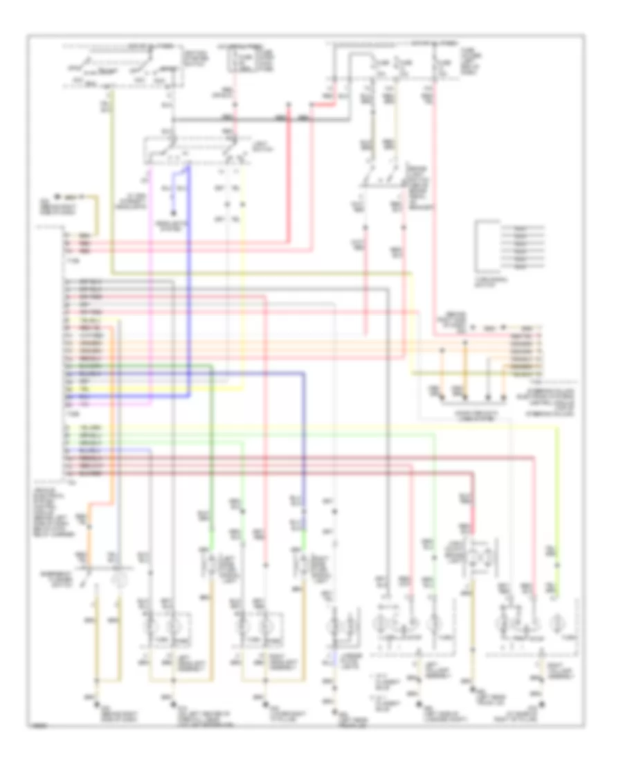 Exterior Lamps Wiring Diagram, Avant (High Line) for Audi A4 2003
