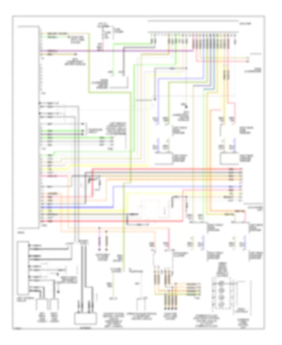 Radio Wiring Diagram, without Convertible, with Bose for Audi A4 2003