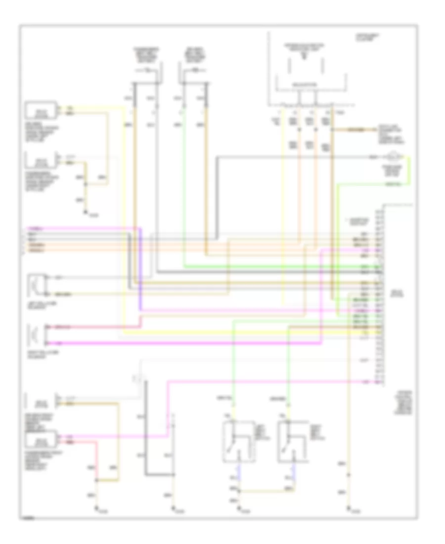Supplemental Restraints Wiring Diagram, with Convertible (2 of 2) for Audi A4 2003