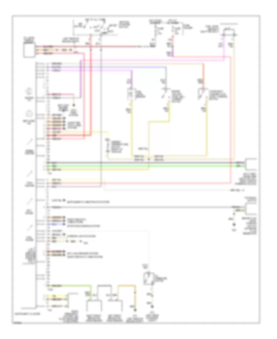 Instrument Cluster Wiring Diagram Convertible for Audi S4 Avant Quattro 2007