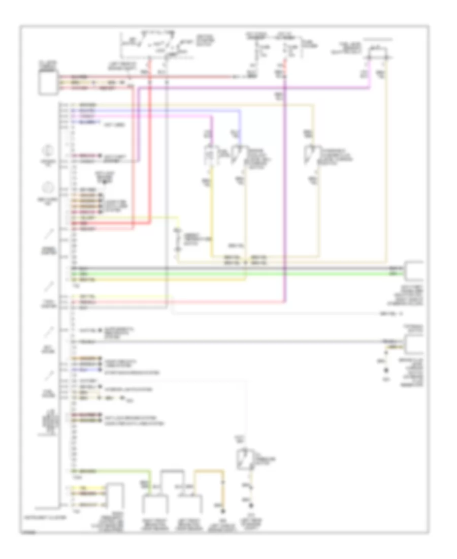 Instrument Cluster Wiring Diagram Except Convertible for Audi S4 Avant Quattro 2007