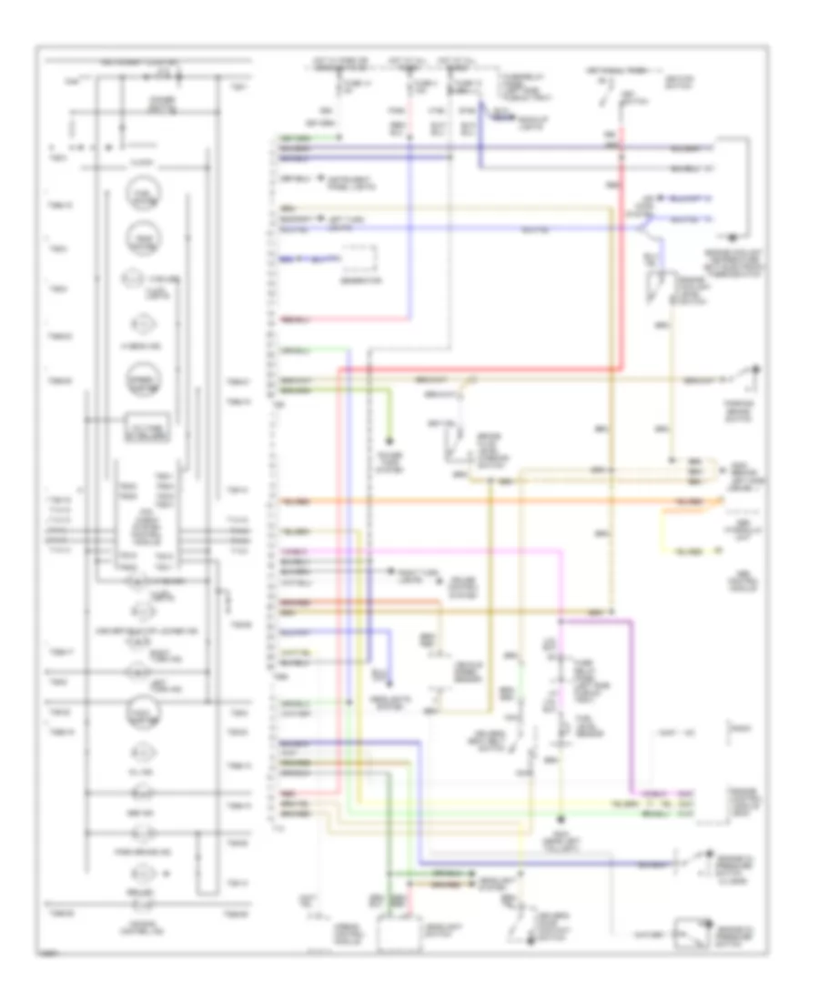 Instrument Cluster Wiring Diagram for Audi Cabriolet 1996