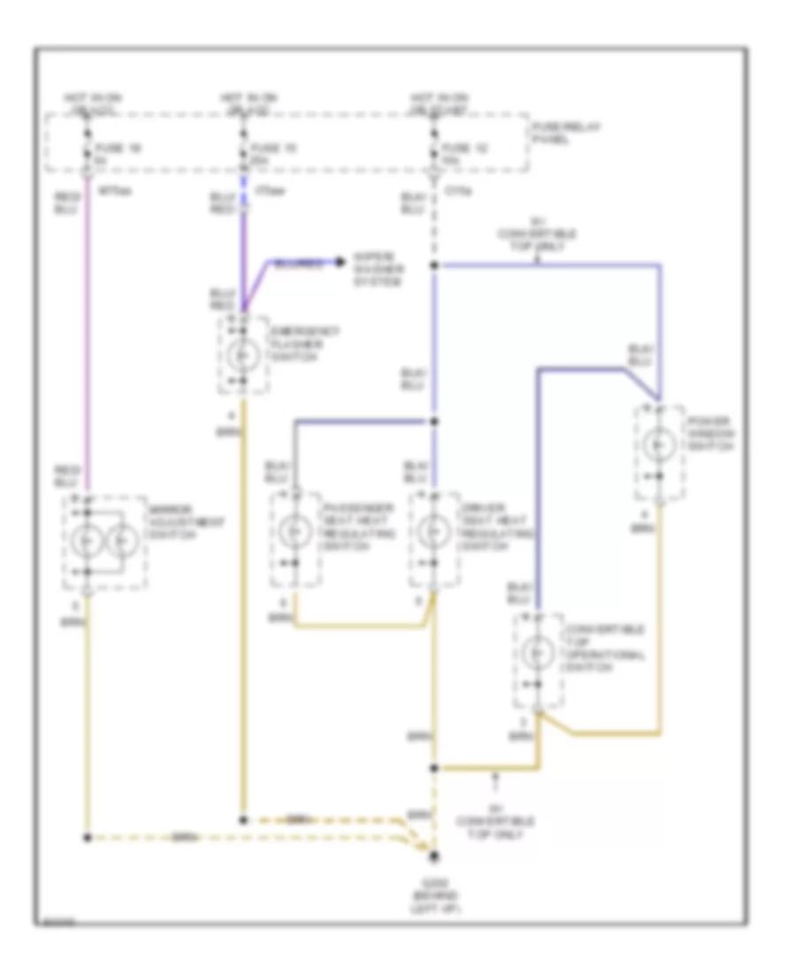 Courtesy Lamps Wiring Diagram 2 of 2 for Audi Cabriolet 1996