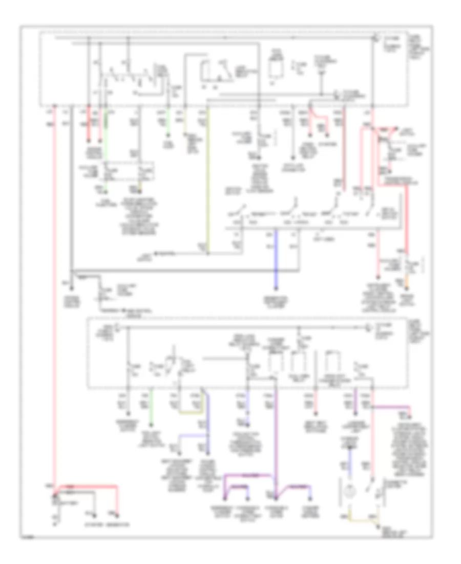 Power Distribution Wiring Diagram 1 of 2 for Audi Cabriolet 1996