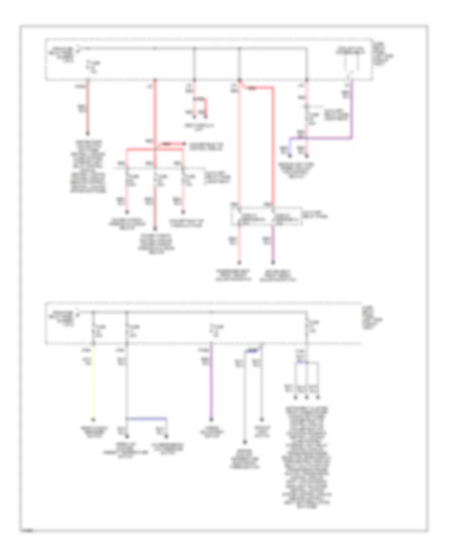 Power Distribution Wiring Diagram (2 of 2) for Audi Cabriolet 1996