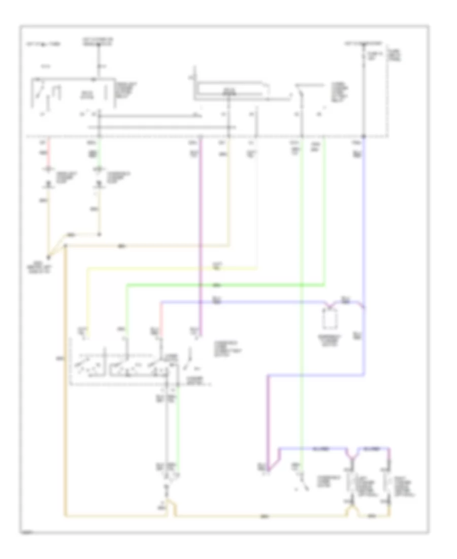 Электросхема стеклоочистителя, дворников и омывателя для Audi Cabriolet 1996