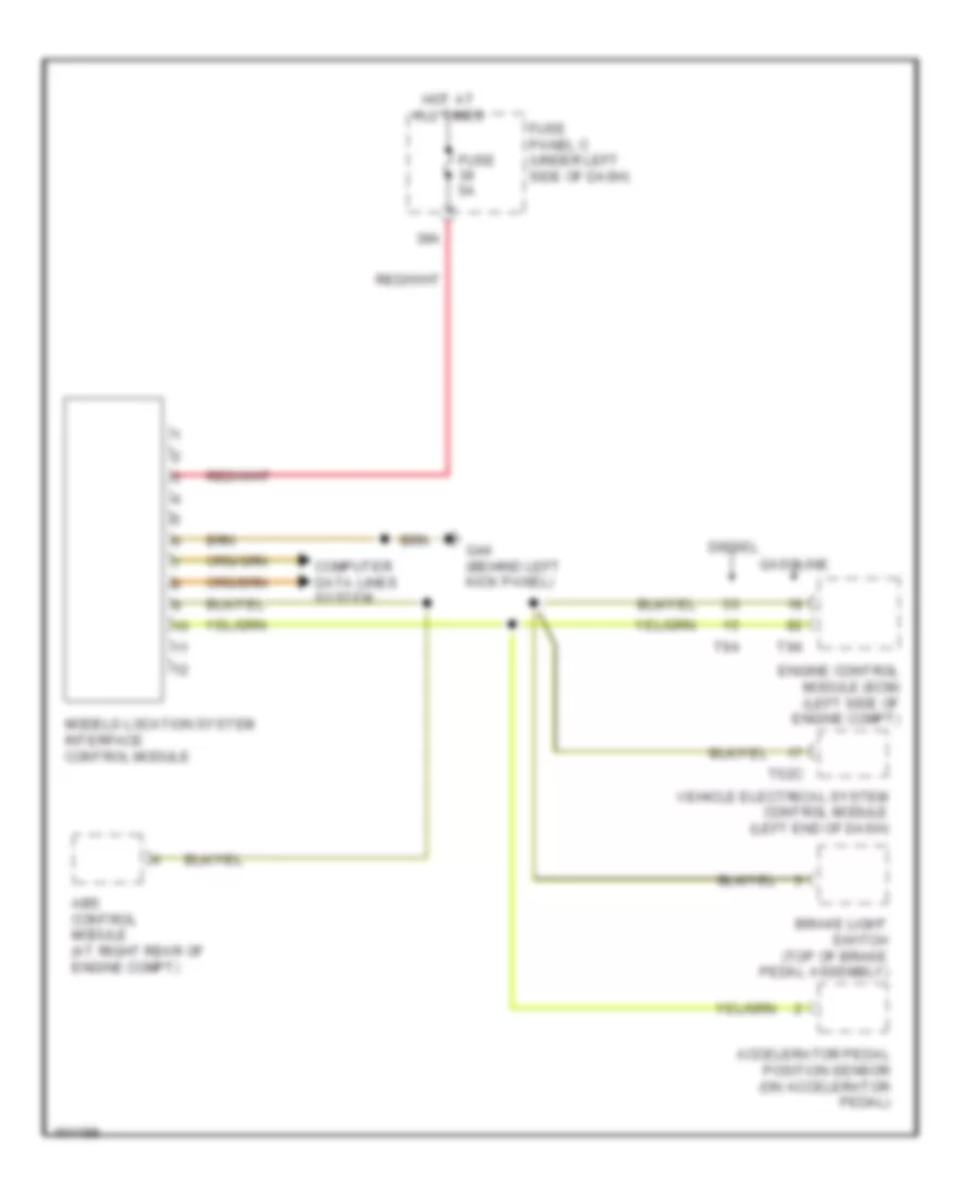 Vehicle Positioning Interface Control Module Wiring Diagram for Audi A3 Premium Plus Quattro 2013