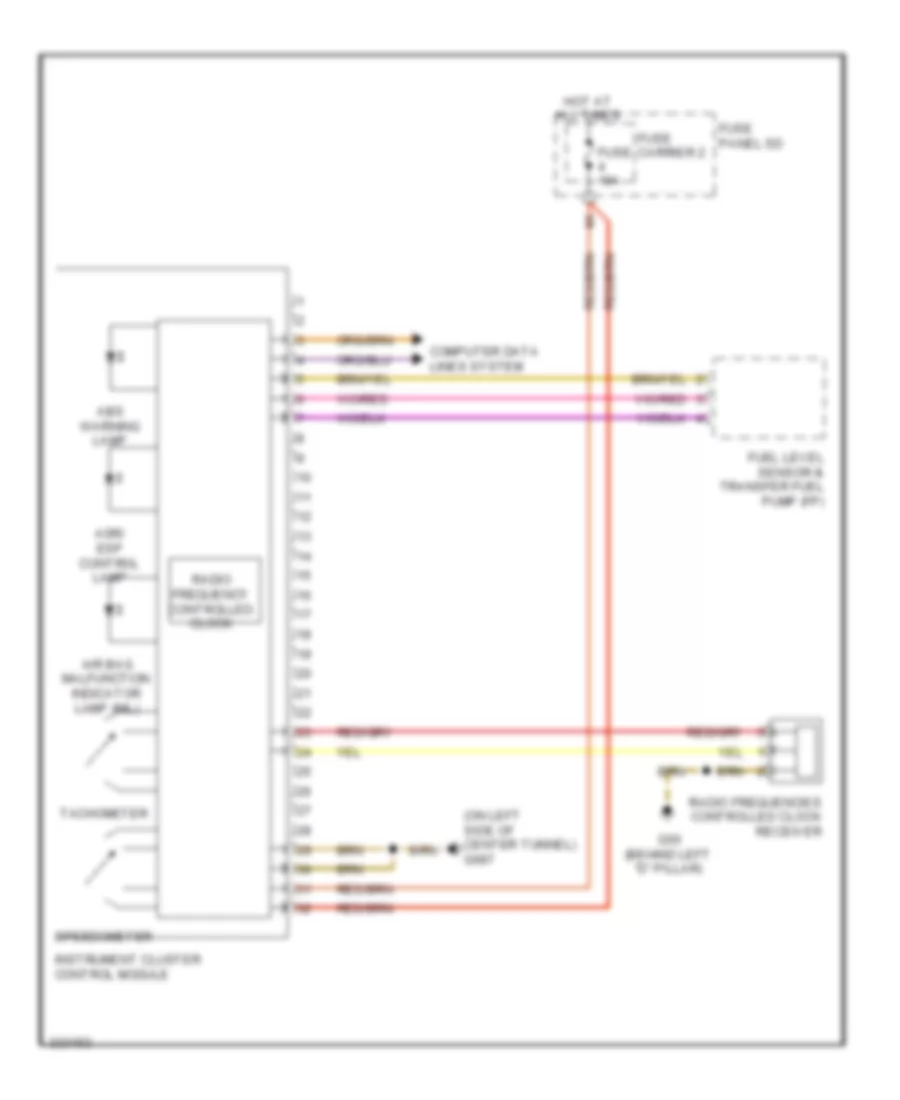 Instrument Cluster Wiring Diagram for Audi Q5 2010