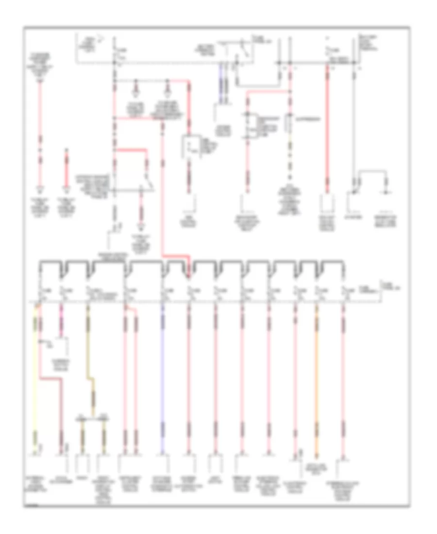 Power Distribution Wiring Diagram (2 of 7) for Audi Q5 2010