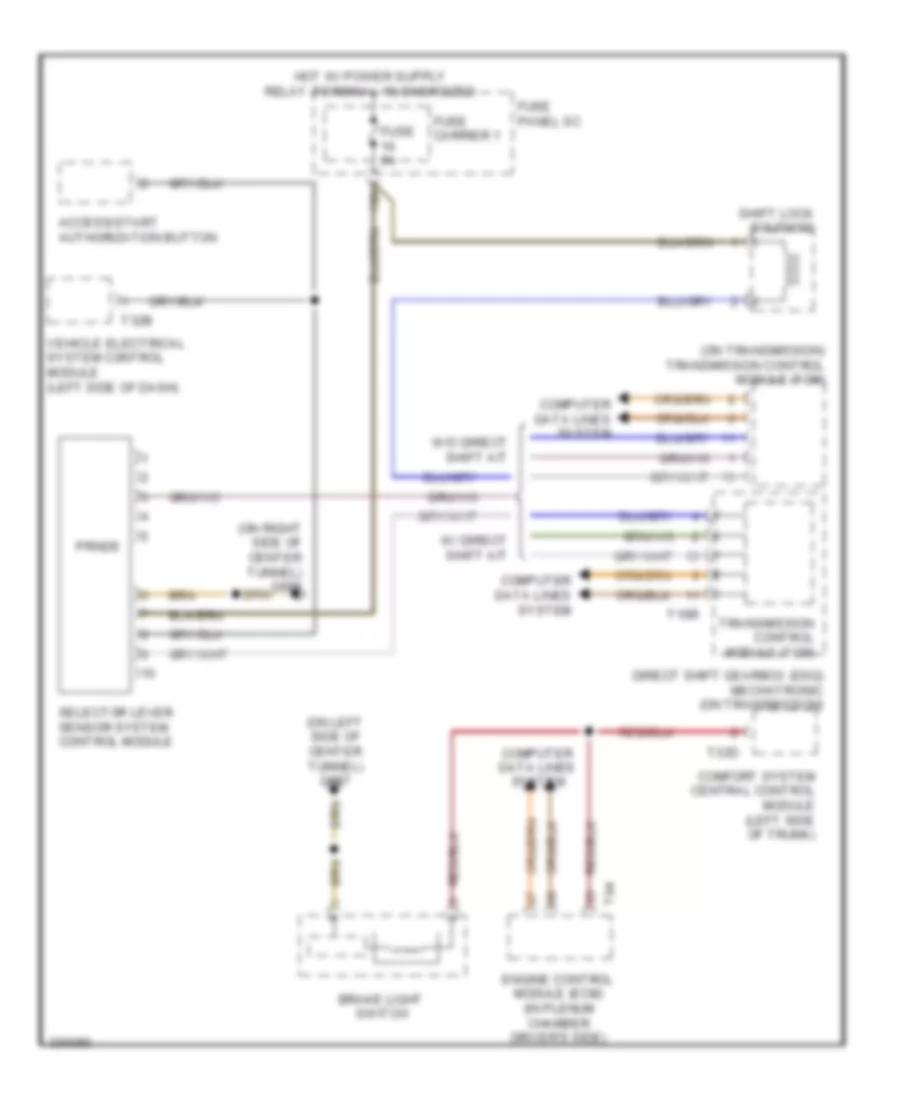 Shift Interlock Wiring Diagram for Audi Q5 2010