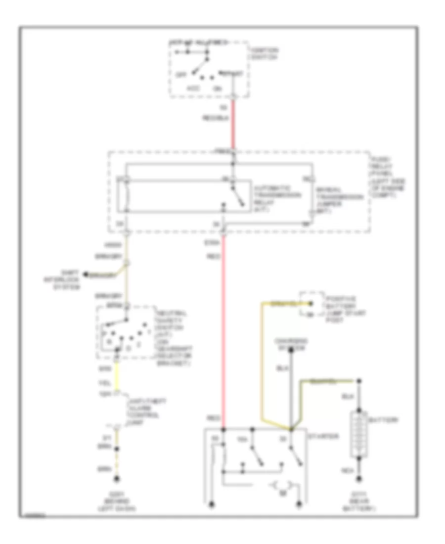 Starting Wiring Diagram for Audi 565 1990