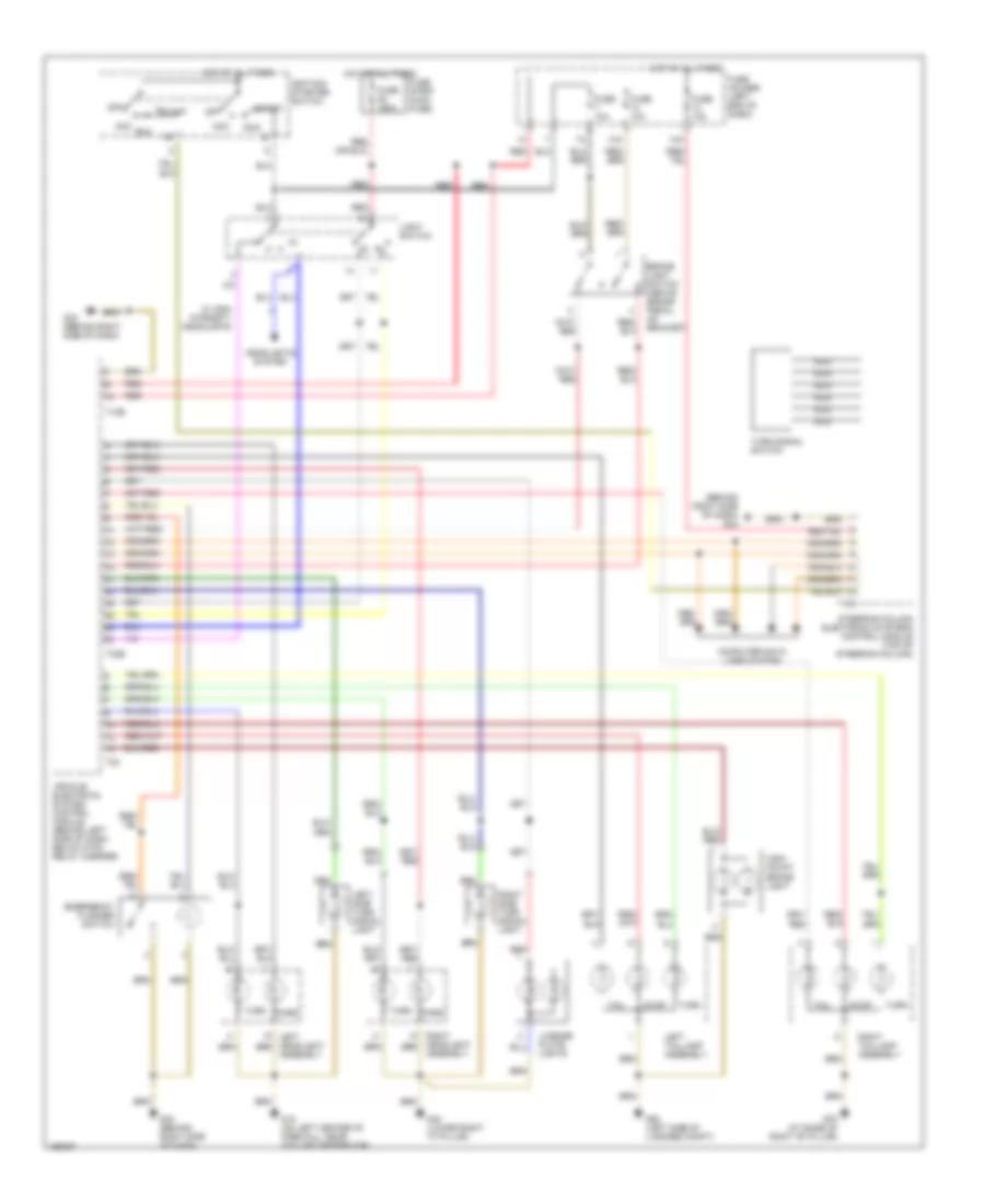 Exterior Lamps Wiring Diagram, without Convertible, Sedan for Audi A4 Quattro 2003
