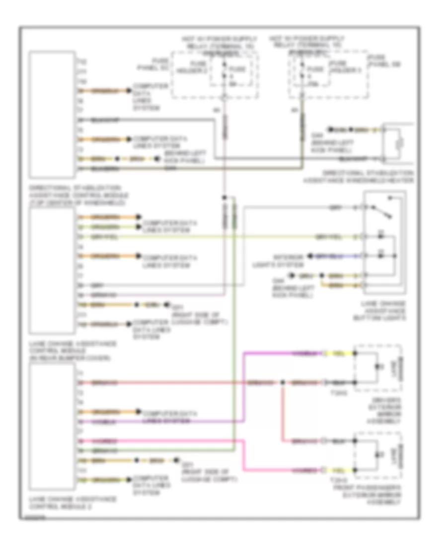 Lane Change Assistance Wiring Diagram for Audi Q7 3 0 TDI 2010
