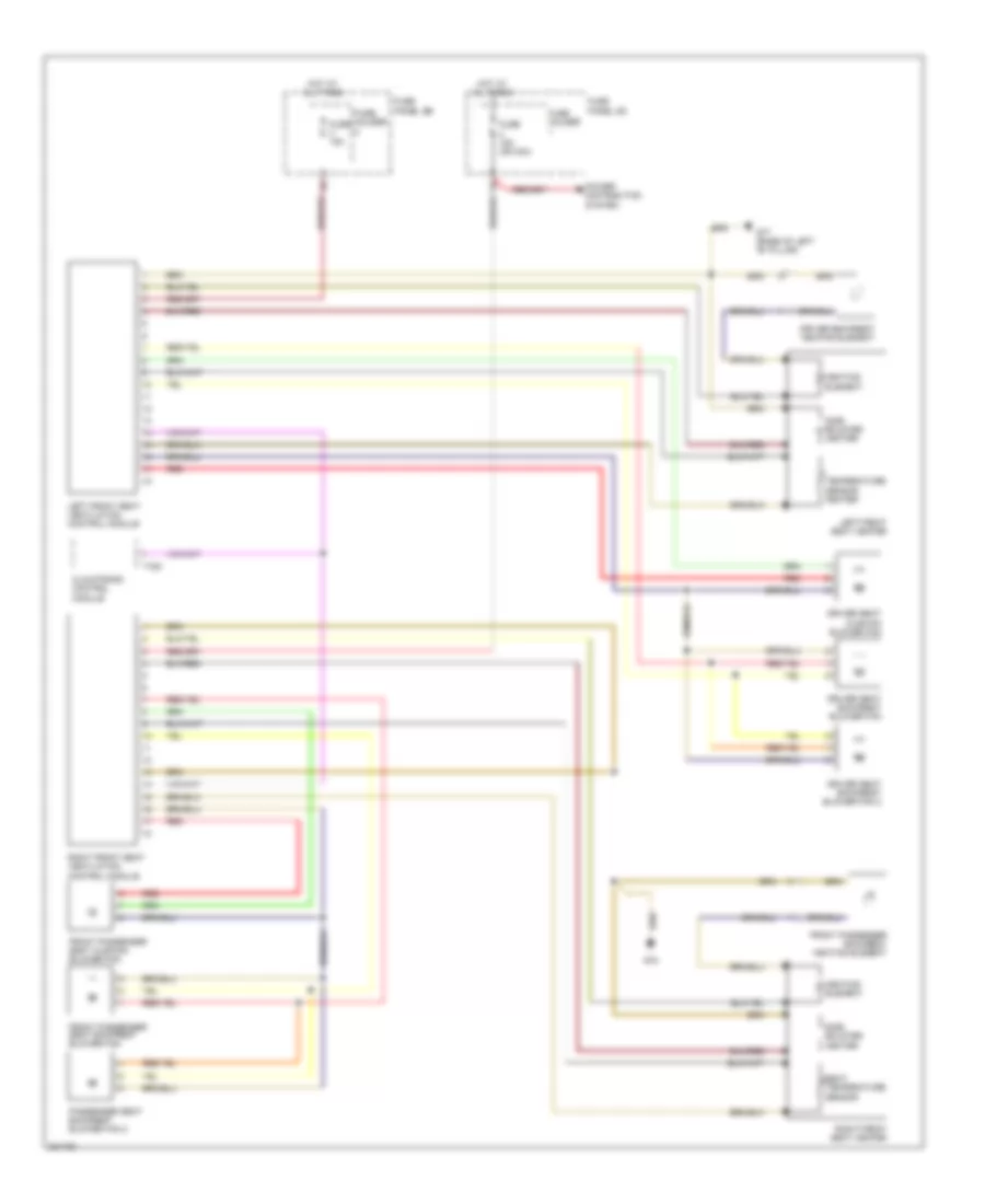 Front Heated Seats Wiring Diagram, with Ventilation for Audi Q7 3.0 TDI 2010