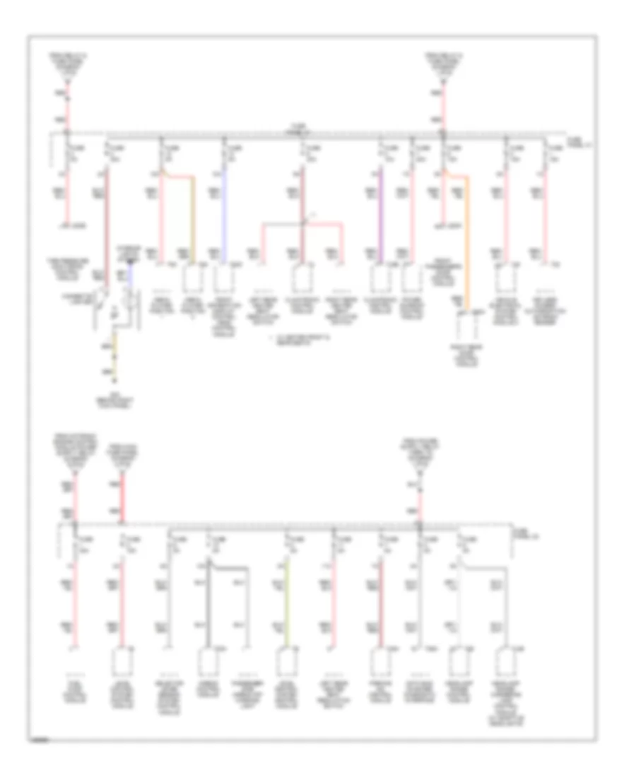 Power Distribution Wiring Diagram (4 of 6) for Audi S6 Quattro 2007