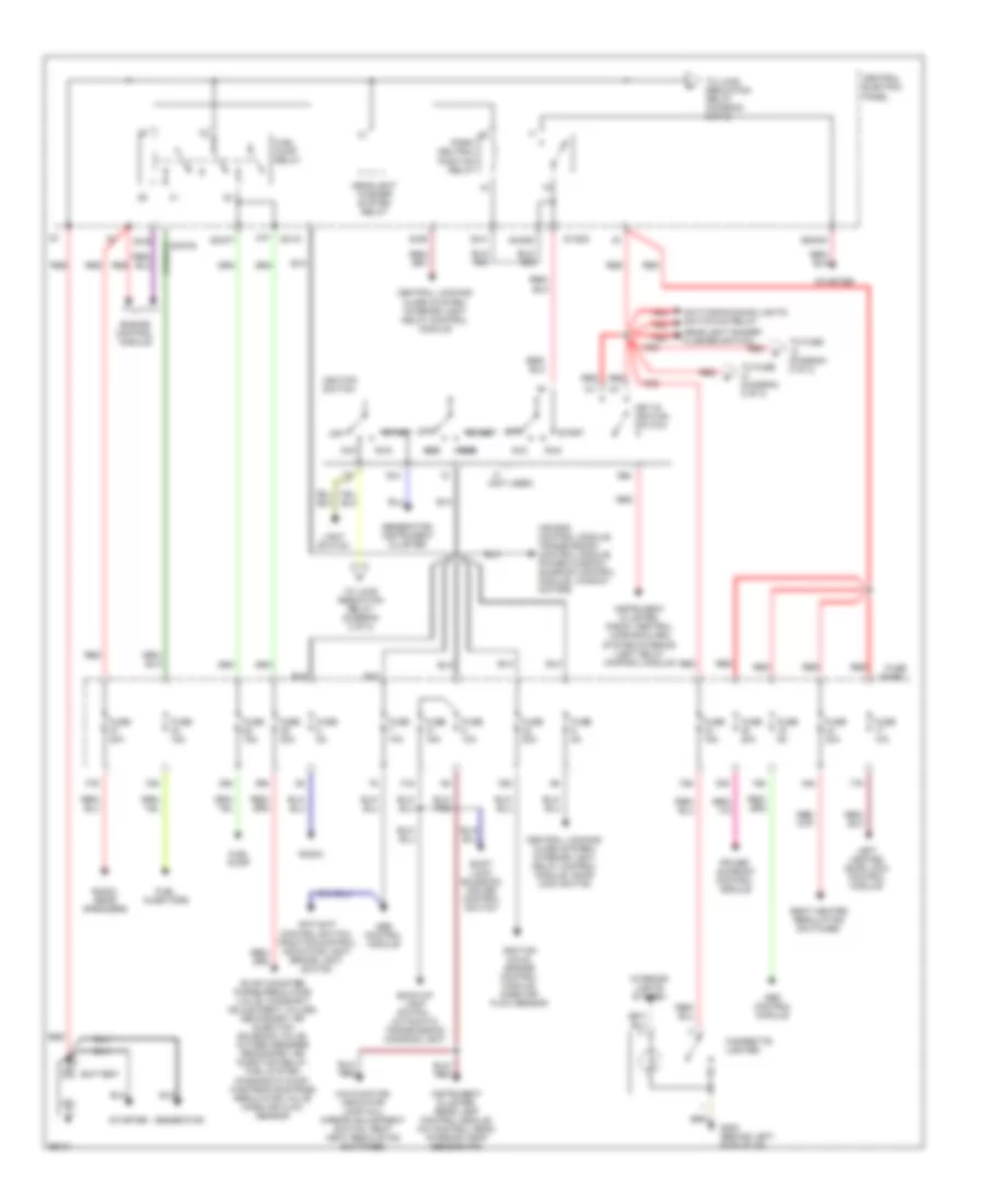 Power Distribution Wiring Diagram 1 of 2 for Audi A4 1997
