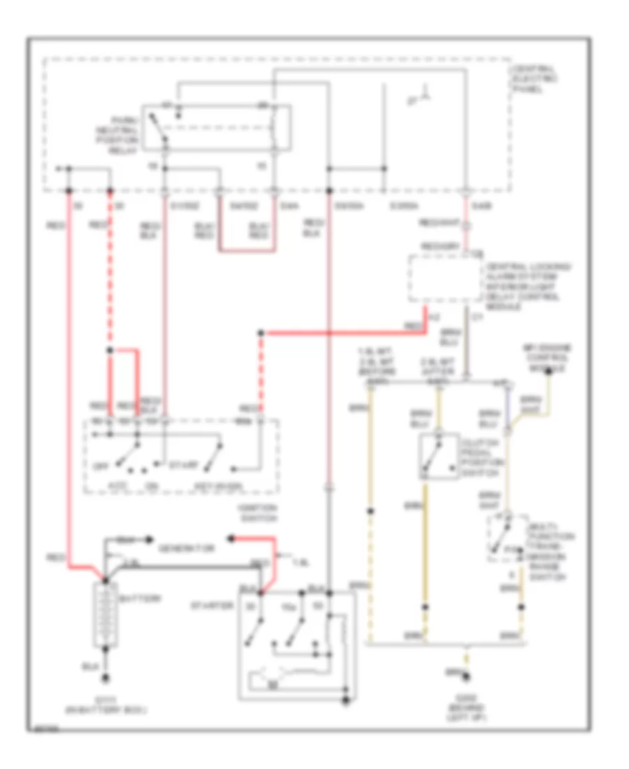 Starting Wiring Diagram for Audi A4 1997