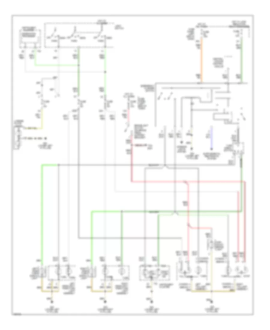 Exterior Lamps Wiring Diagram, without DRL, without Driver Information Center for Audi A6 2003