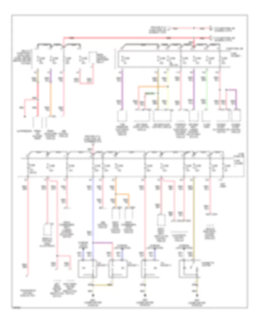3.0L Turbo, Power Distribution Wiring Diagram (2 of 6) for Audi Q7 3.6 2010