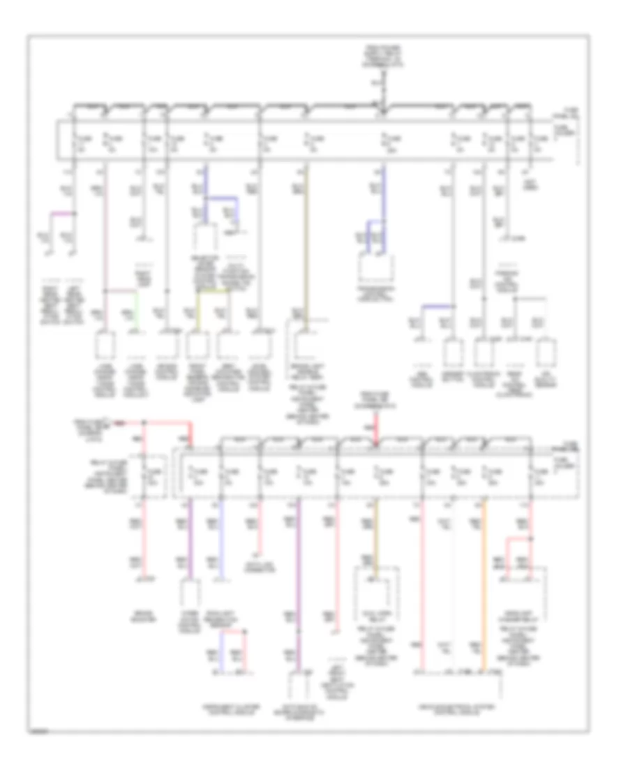 3.0L Turbo, Power Distribution Wiring Diagram (3 of 6) for Audi Q7 3.6 2010