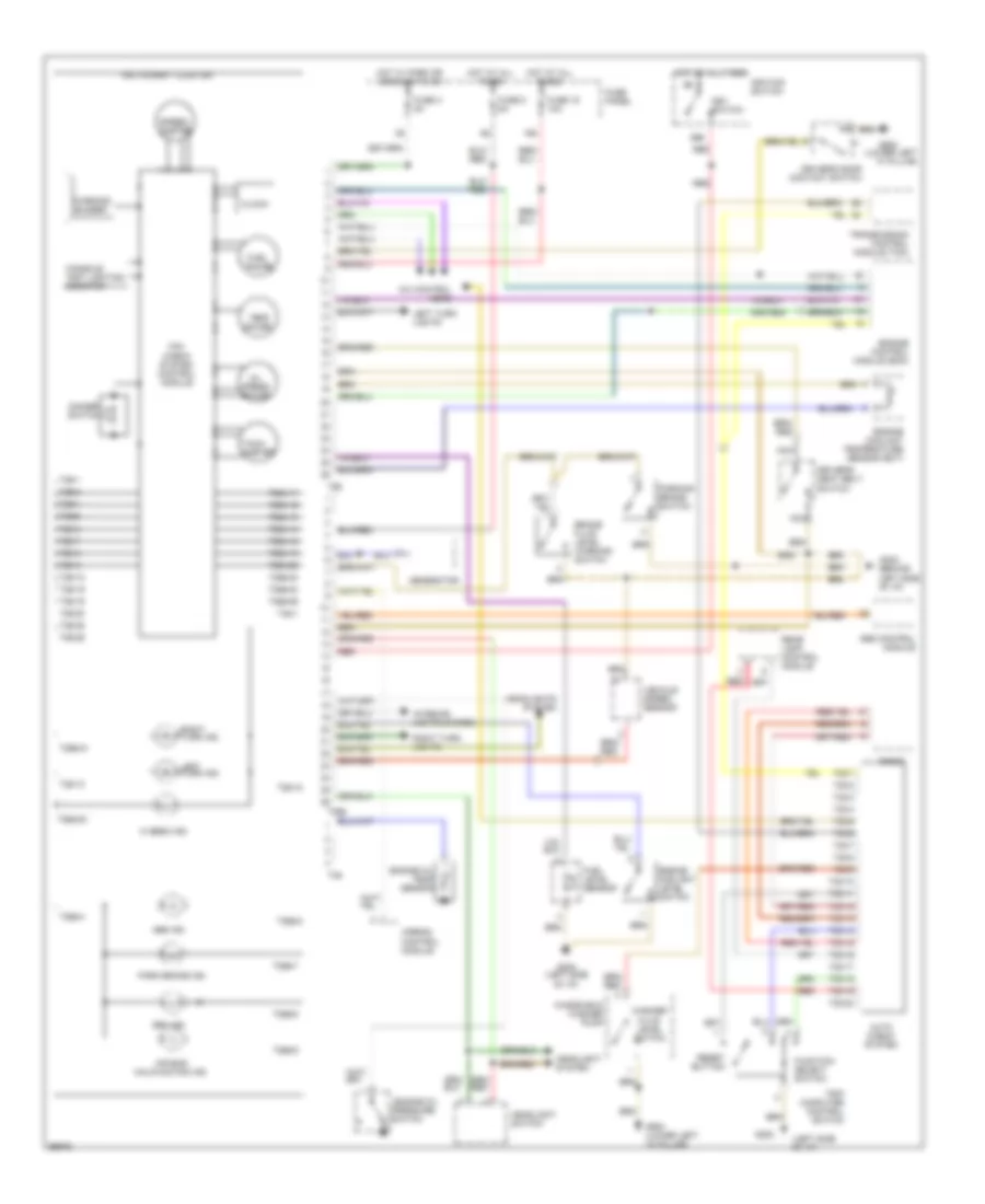Instrument Cluster Wiring Diagram for Audi A4 Quattro 1997