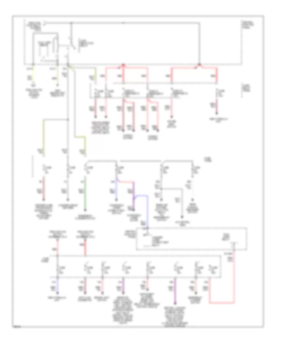 Power Distribution Wiring Diagram 2 of 2 for Audi A4 Quattro 1997