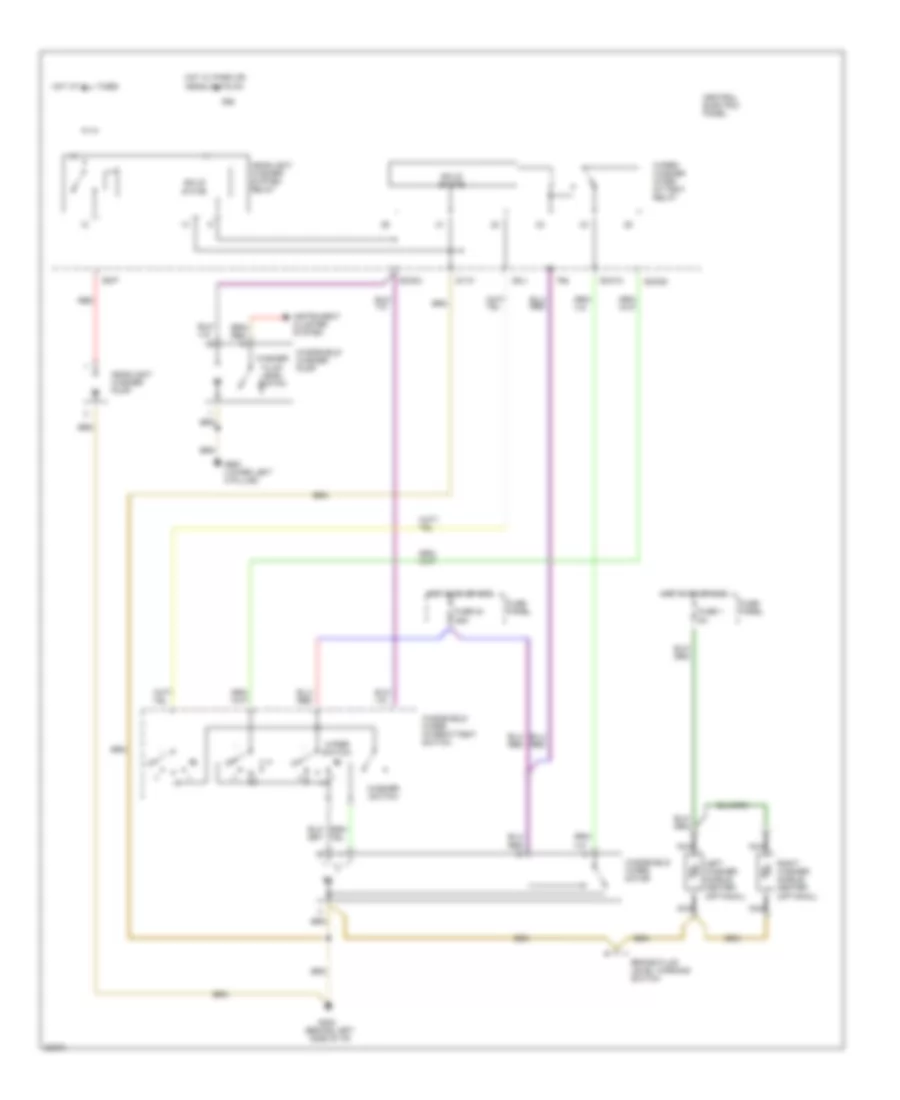 Электросхема стеклоочистителя, дворников и омывателя для Audi A4 Quattro 1997