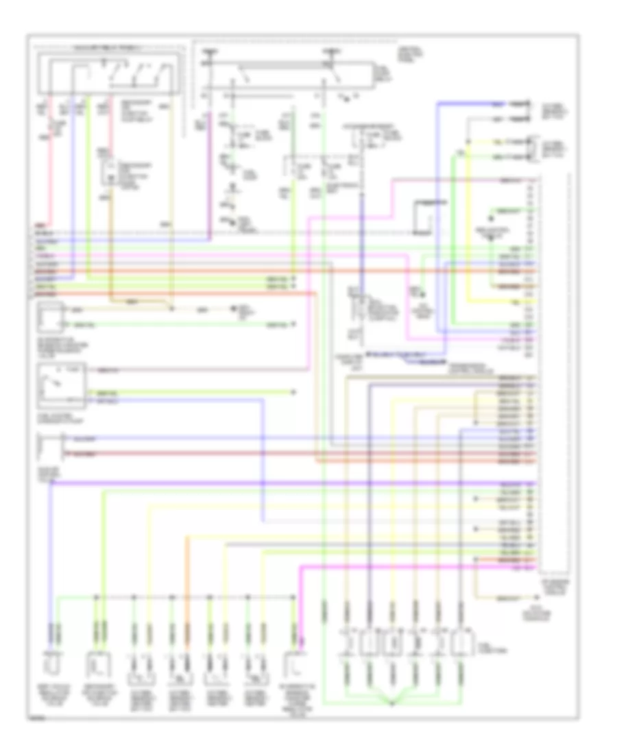 2.8L, Engine Performance Wiring Diagram (2 of 2) for Audi A6 1997