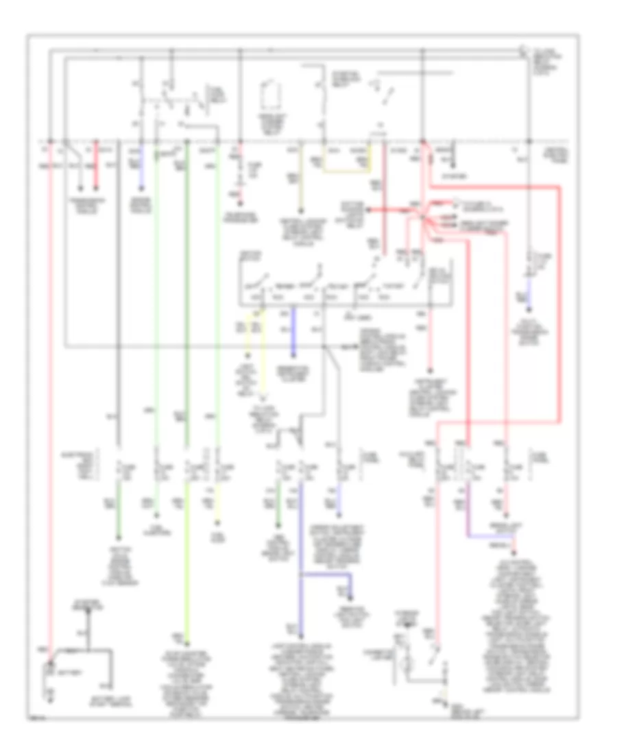 Power Distribution Wiring Diagram 1 of 2 for Audi A6 1997