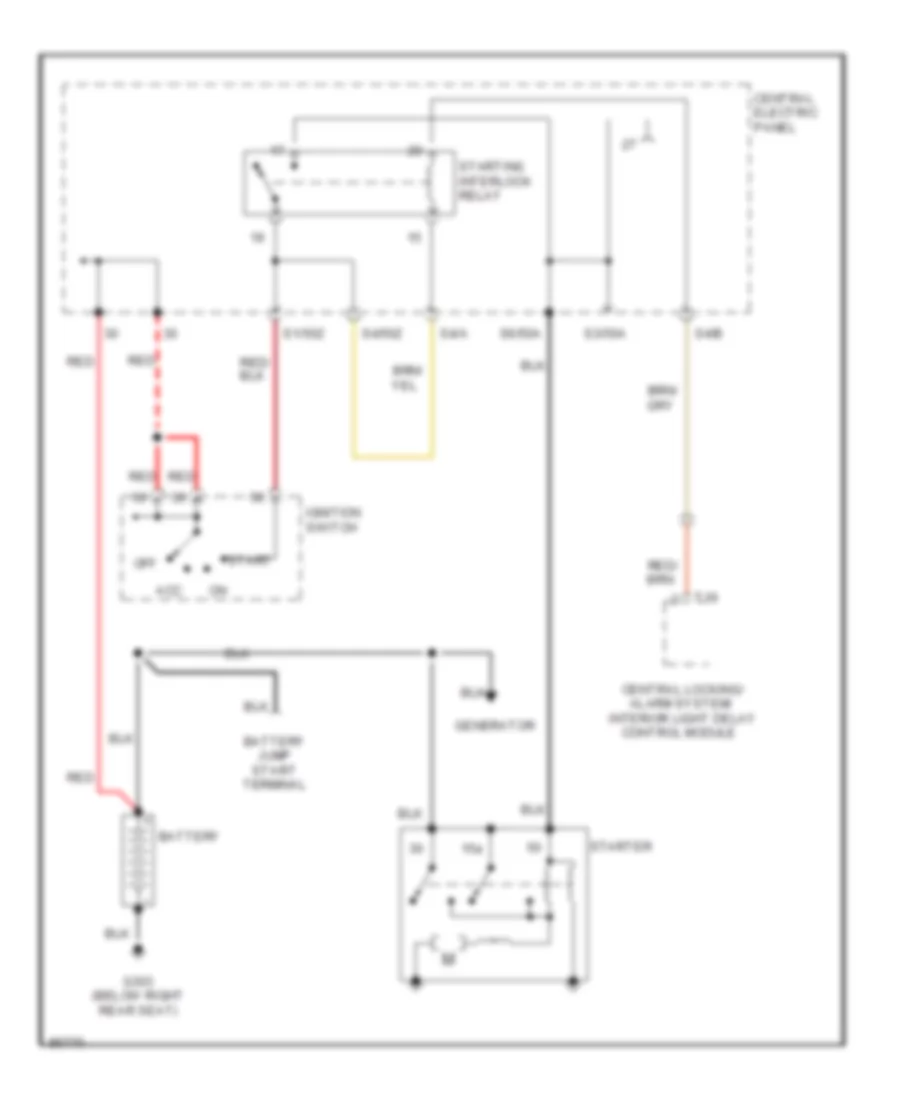 Starting Wiring Diagram for Audi A6 1997