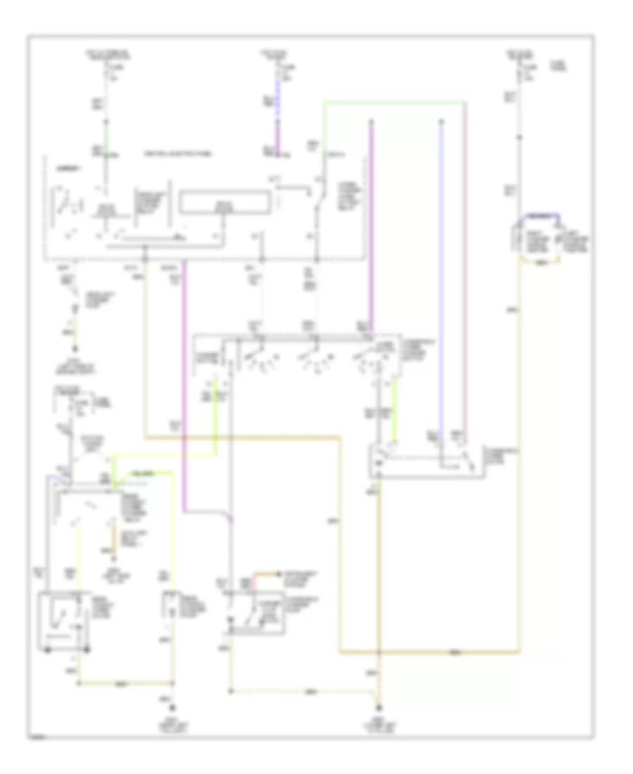 Электросхема стеклоочистителя, дворников и омывателя для Audi A6 1997