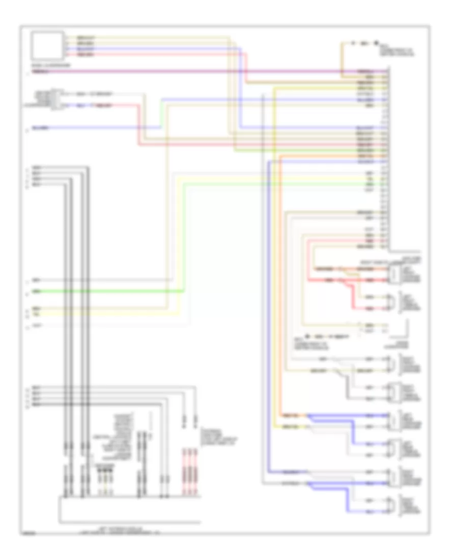 Radio Wiring Diagram, without RNS-E with Bose (2 of 2) for Audi A3 2008