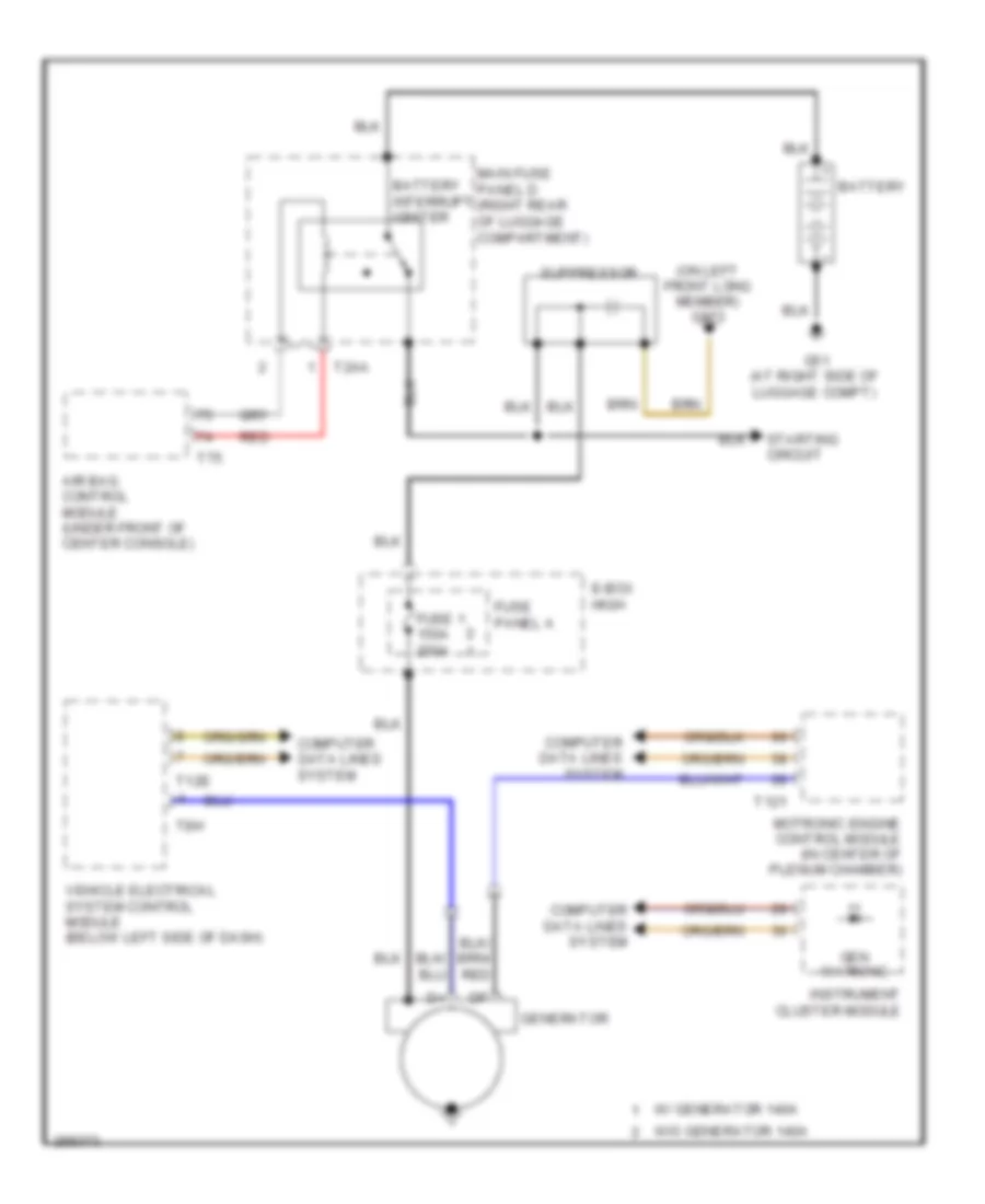 3 2L Charging Wiring Diagram for Audi A3 2008