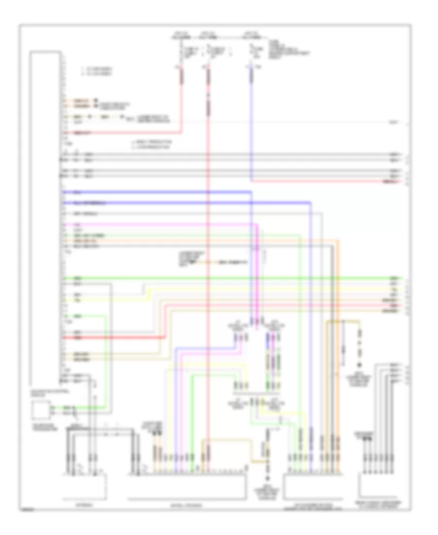 Navigation Wiring Diagram with RNS E with Amplifier 1 of 2 for Audi A3 2008