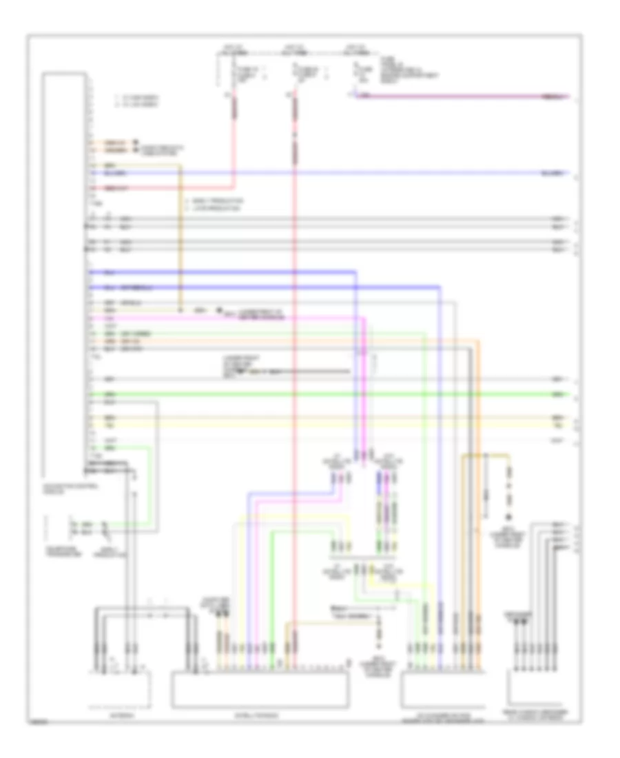 Navigation Wiring Diagram, with RNS-E with Bose (1 of 2) for Audi A3 2008