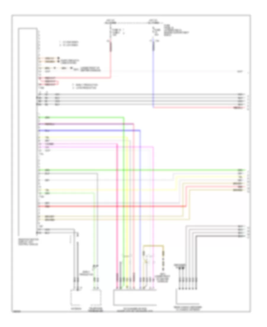 Navigation Wiring Diagram, without RNS-E with Amplifier (1 of 2) for Audi A3 2008