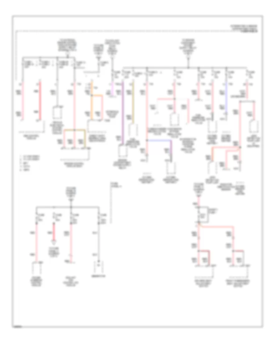 2.0L Turbo, Power Distribution Wiring Diagram, Early Production (2 of 4) for Audi A3 2008