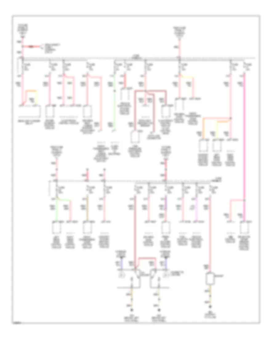 2.0L Turbo, Power Distribution Wiring Diagram, Early Production (3 of 4) for Audi A3 2008